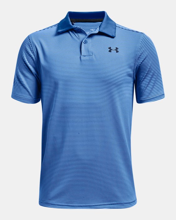 Boys' UA Performance Stripe Polo in Blue image number 0